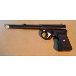 A Harrington Gat air pistol, calibre .177, serial no.J.101, 26cm long. (BUYER MUST BE 18 YEARS OLD