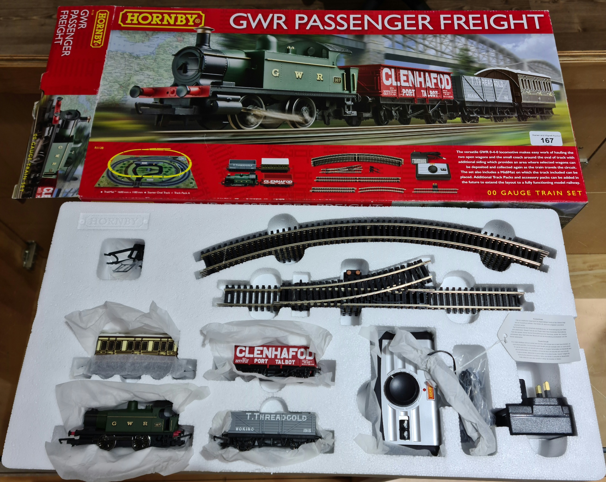 A boxed Hornby 00 gauge train set "GWR Passenger Freight" R1138.