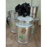 'Brazilian Superior Percussion' Izzo percussion drum set - 5 + strap and 1 Pearl drum.