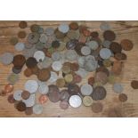 Assorted GB and foreign coins and tokens etc.