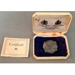 A Spink and Son Ltd. Lucayan Beach Pirate Treasure Trove Coin 1628, with certificate, cased in