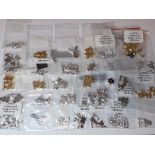 Assorted 925 jewellery making spares, mainly animals including deer, owls, turtles, cats, birds,