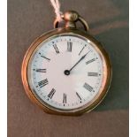 A French late 19th century automatic pocket watch, diameter 42mm.