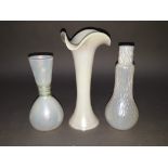 A group of three Art Nouveau iridescent glass vases comprising two Kralik and one Richardsons,