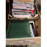 A box of stamp albums world covers