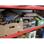 3 boxes of metalware including cutlery, epns, brass, copper etc