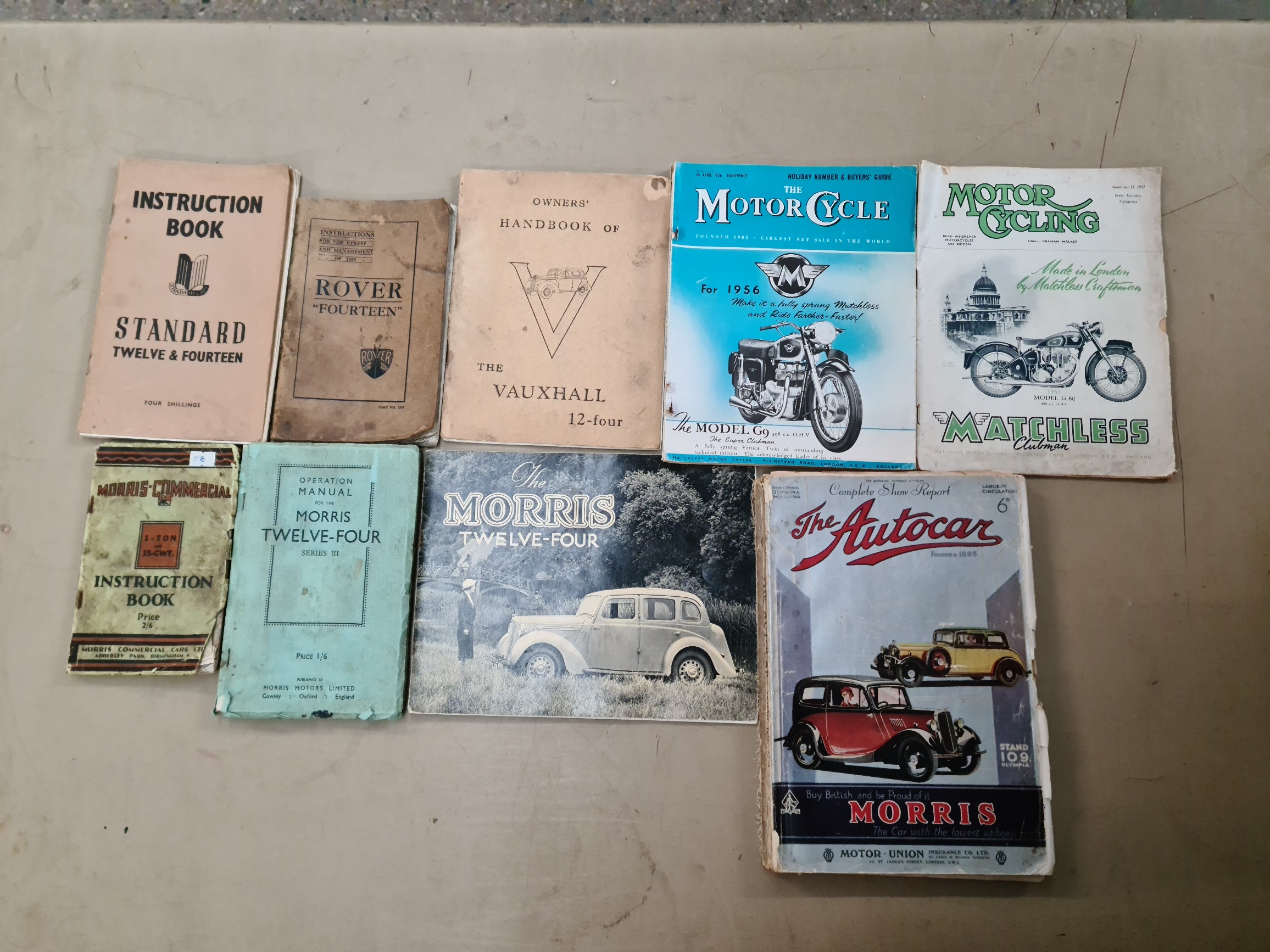 A box of assorted motoring ephemera, magazines etc.