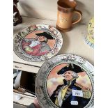 2 Royal Doulton collectors plates - The Admiral and The Mayor, together with a Doulton Lambeth
