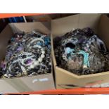 2 large boxes of costume jewellery
