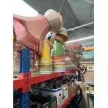A large collection of various lampshades. 30 plus