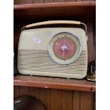 A vintage Bush battery operated radio