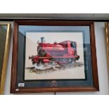 20th century school, watercolour, Steam locomotive 'PECTIN', 42cm x 34cm, framed and glazed.
