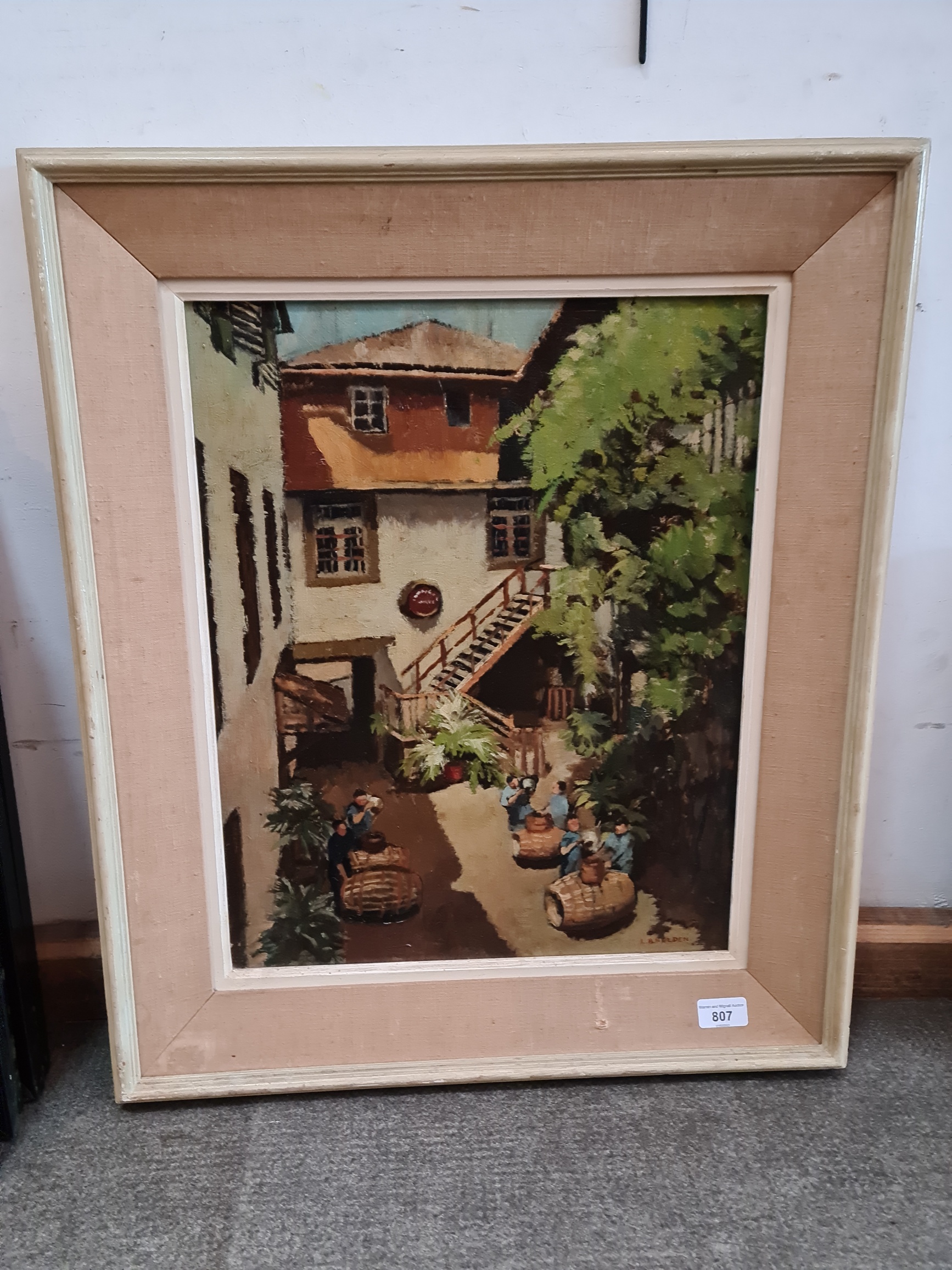 Lily Holden, oil, Wine Lodge Portugal, 39cm x 49cm, signed lower right, framed.