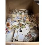 A box of cigarette cards