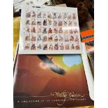 Collection of US wildlife commemorative stamps with booklet.
