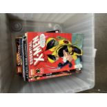 A box of Xmen comics.