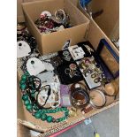 A box of costume jewellery.