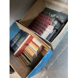 Two boxes of books to include Beatrix Potter, Bronte and reference books.
