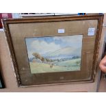 A 20th century school watercolour, landscape scene by J B Nowel, framed and glazed.