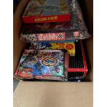 A box of games, etc. including Dingbats and Countdown