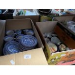 A part tea set to include Willow pattern ( Diamond china ) and a Czechoslovakian part tea set.