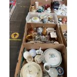 4 boxes of various ceramics to include Royal Doulton, Royal Ducal, Shorter, T.G. Green, Denby,