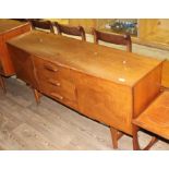 A mid 20th century teak sideboard, length 151.5cm, together with a G Plan teak occasional table.