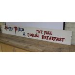 HARRY PITTA & THE FULL ENGLISH BREAKFAST burger van sign from Peter Kay's Max and Paddy's Road to