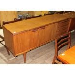 A mid 20th century teak sideboard by Younger, length 167cm.