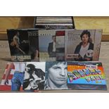 A case of LPs including nine Bruce Springsteen.