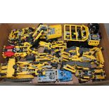 A group of ten assorted Lego Technic work vehicles