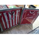 2 signed football shirts, Middlesbrough f.c. & Southampton f.c., framed and glazed.