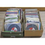Two boxes of assorted 45s.