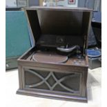 A HMV table top gramophone 104A with 5A sound box.