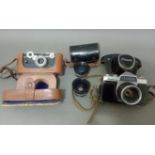 2 vintage cameras, Kowa Flex & an Argus 35mm.