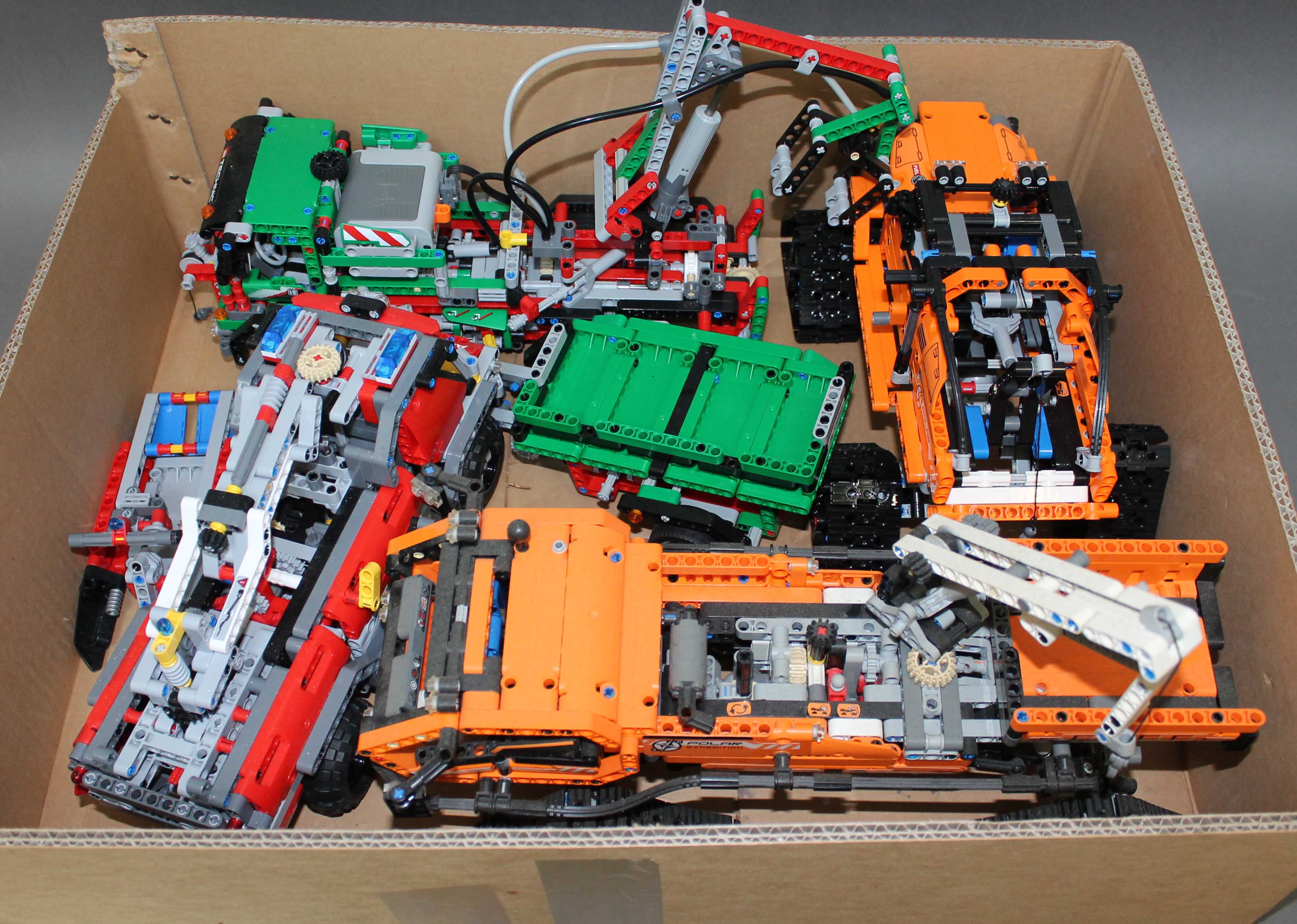 A group of four assorted Lego Technic models including Polar Expedition