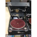 A Columbia Viva-Tonal Grafonola with Columbia sound box and original key.