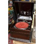 A Columbia Grafonola table top gramophone with Columbia sound box.