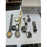 A seletion of watches to include ladie's and men's, Citizen, etc.