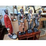 A four piece jazz band, resin material, approx. 105cm height.