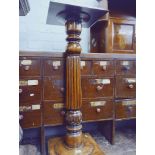 A mahogany pedestal plant stand, height 107.5cm.