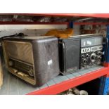 A vintage brown bakelite cased Bush radio, a Grundig Satellit 1400 Professional radio, Technics CD