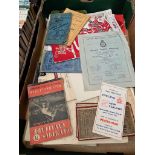 A box of sporting ephemera, athletics, Olympics, cycling etc.