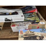 3 vintage Airfix kits and two others including Heller and Hobby.