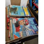 A box of Thunderbirds and Captain Scarlet comics.