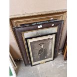 3 early 20th Century portraits, one hand finished