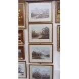Wendy Reeves (b.1944), four pastels, landscape scenes, 50cm x 35cm, each signed W. Reeves, all