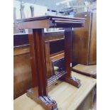 A late Georgian style mahogany nest of tables, height 69.5cm.