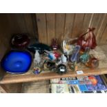 Art glass - 16 items including Murano, controlled bubble bowl, Maltese glass etc