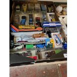 A box of model vehicles including Exclusive First Editions, Solido etc